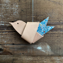 Load image into Gallery viewer, Leather and Liberty of London Fabric HOPE Dove