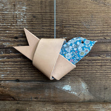 Load image into Gallery viewer, Leather and Liberty of London Fabric HOPE Dove
