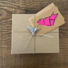 Load image into Gallery viewer, Leather and Liberty of London Fabric HOPE Dove