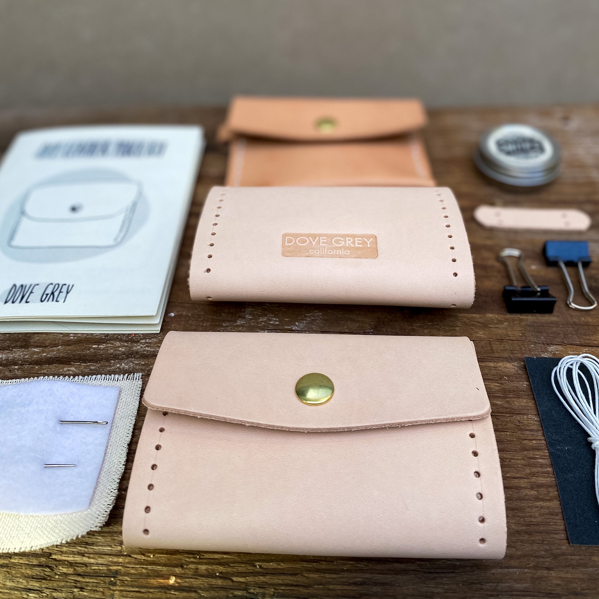 Leather Coin Pouch Kit - DIY Coin Case