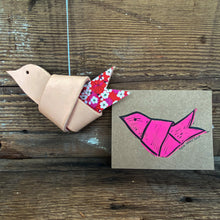 Load image into Gallery viewer, Leather and Liberty of London Fabric HOPE Dove