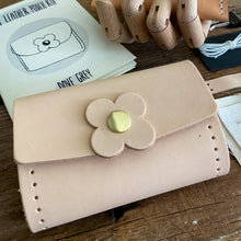 Load image into Gallery viewer, dove grey diy leather pouch kit