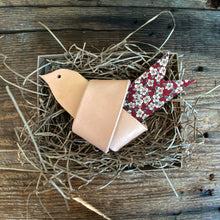 Load image into Gallery viewer, Leather and Liberty of London Fabric HOPE Dove
