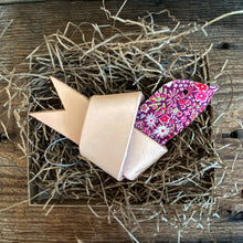 Load image into Gallery viewer, Leather and Liberty of London Fabric HOPE Dove