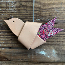Load image into Gallery viewer, Leather and Liberty of London Fabric HOPE Dove