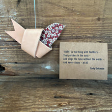 Load image into Gallery viewer, Leather and Liberty of London Fabric HOPE Dove