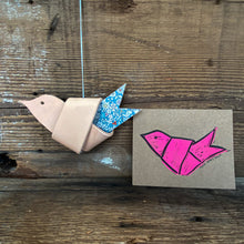 Load image into Gallery viewer, Leather and Liberty of London Fabric HOPE Dove