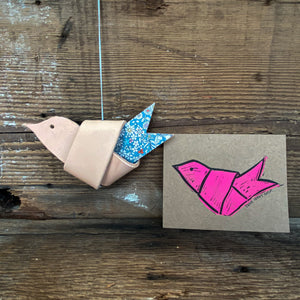 Leather and Liberty of London Fabric HOPE Dove