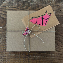 Load image into Gallery viewer, Leather and Liberty of London Fabric HOPE Dove