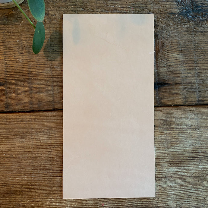 6” x 12” piece of  Natural 3-4oz Vegetable Tanned Leather