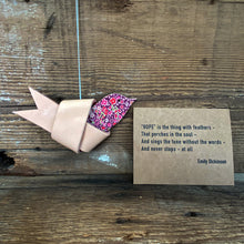 Load image into Gallery viewer, Leather and Liberty of London Fabric HOPE Dove