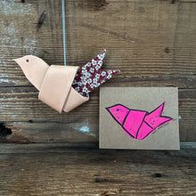 Load image into Gallery viewer, Leather and Liberty of London Fabric HOPE Dove
