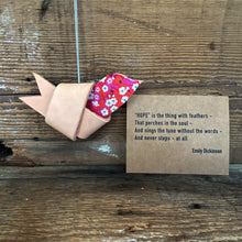 Load image into Gallery viewer, Leather and Liberty of London Fabric HOPE Dove